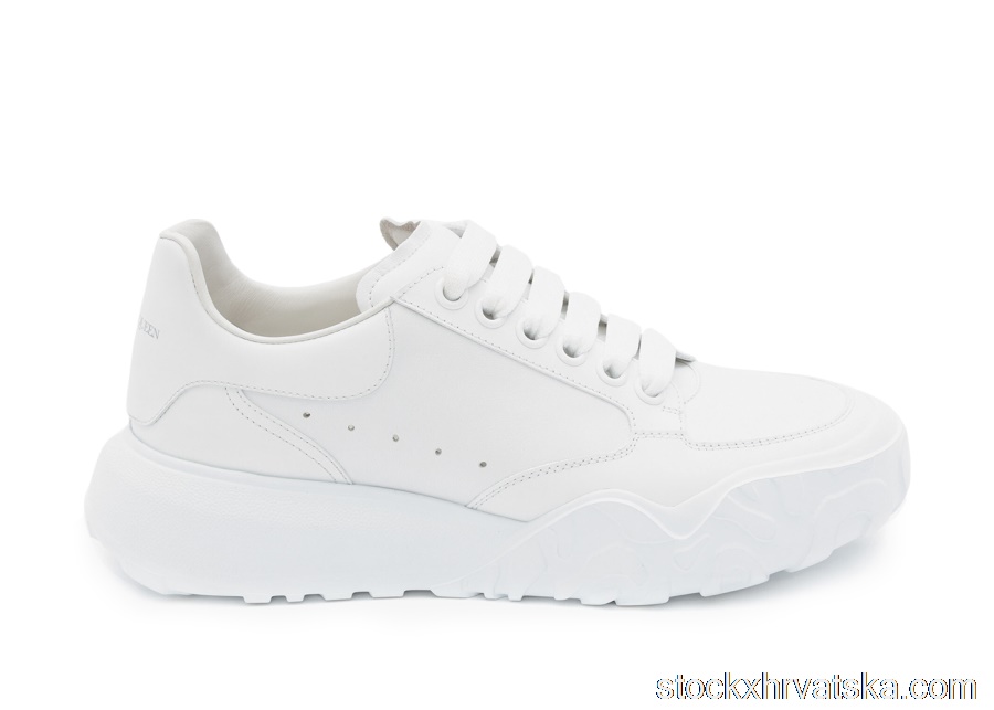 Alexander McQueen Court Trainers White Leather (W) 633915WIA989000