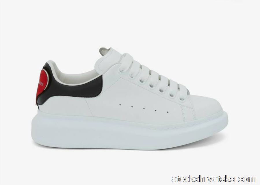 Alexander McQueen Oversized White Red Heart (W) 641859WHZ4E9043