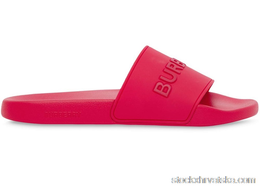 Burberry Embossed Logo Slides Bright Red 80417371