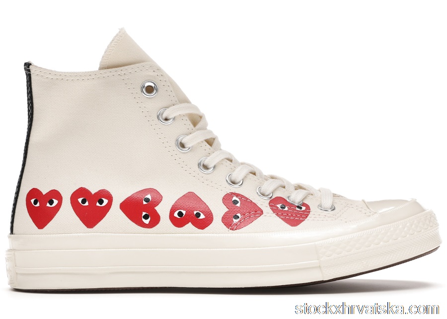 Converse Chuck Taylor All-Star 70 Hi Comme des Garcons Play Multi-Heart White 162972C