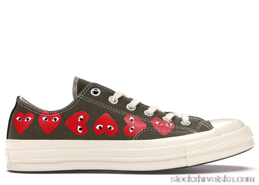 Converse Chuck Taylor All-Star 70 Ox Comme des Garcons Multi Heart Green 162976C