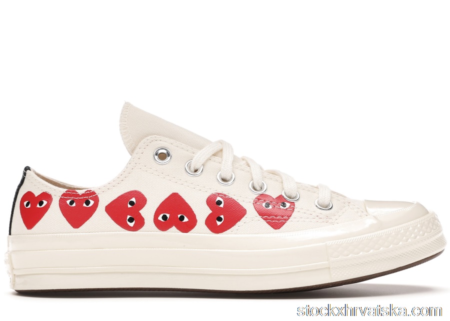 Converse Chuck Taylor All-Star 70 Ox Comme des Garcons Play Multi-Heart White 162975C