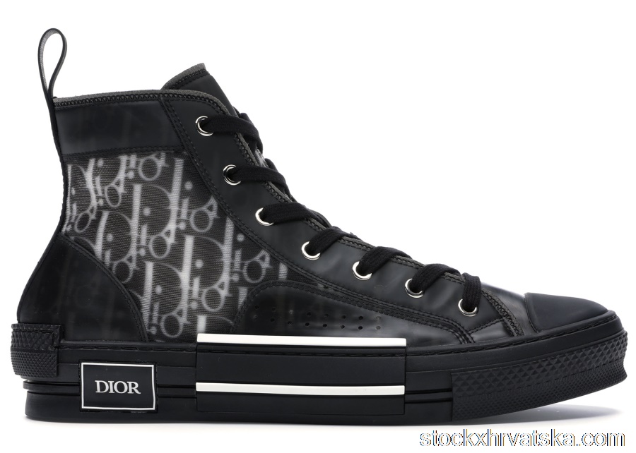 Dior B23 High Top Canvas Oblique Black 3SH118YJP_H960
