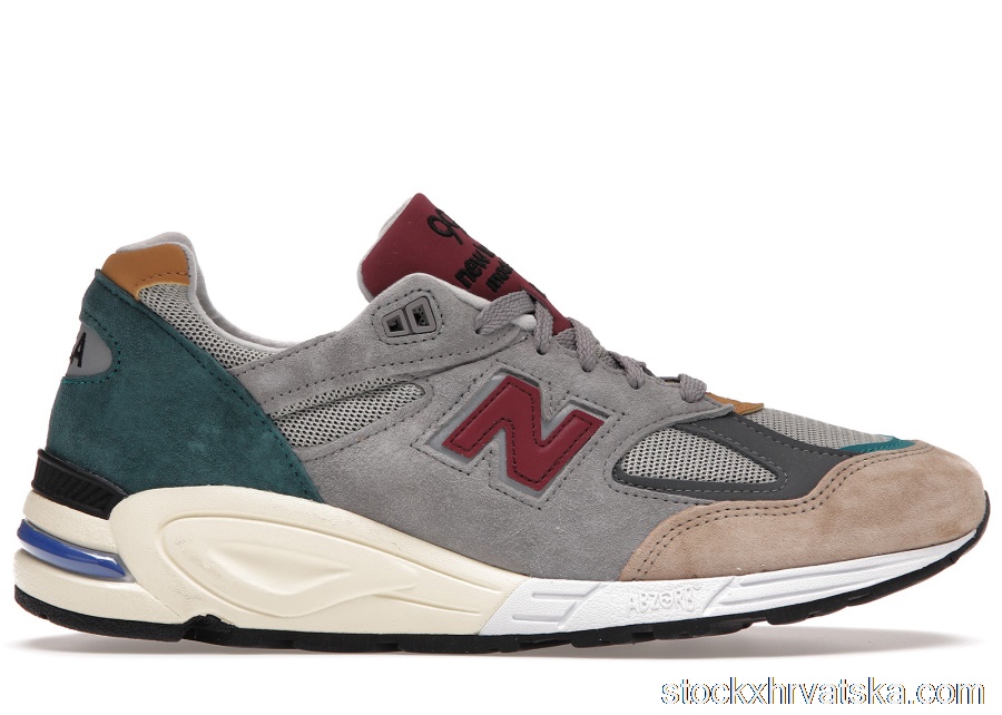 New Balance 990v2 Grey Green Maroon M990CP2