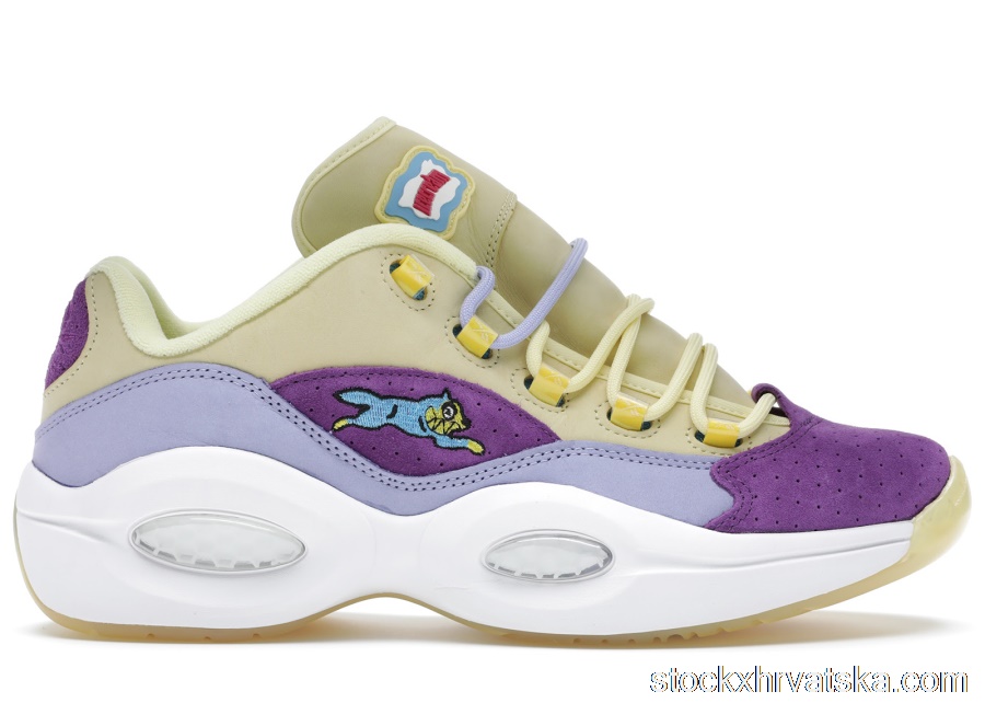 Reebok Question Low BBC Ice Cream Running Dog Yellow Purple G55351