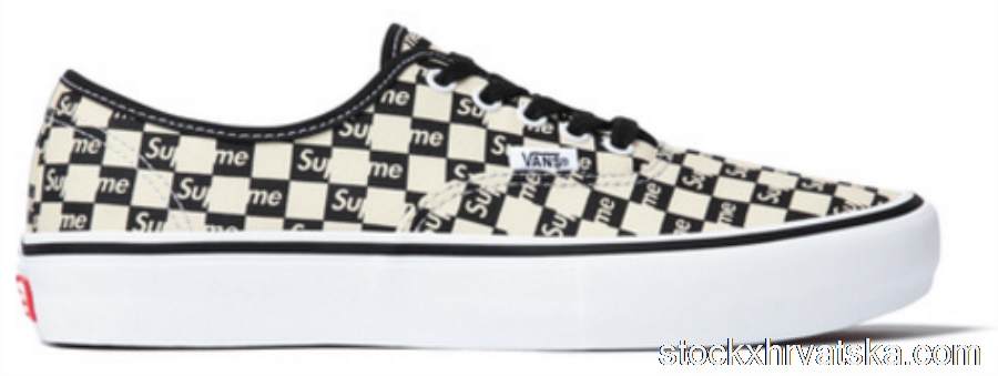 Vans Authentic Supreme Black Checker Logo VN000Q0DJLW