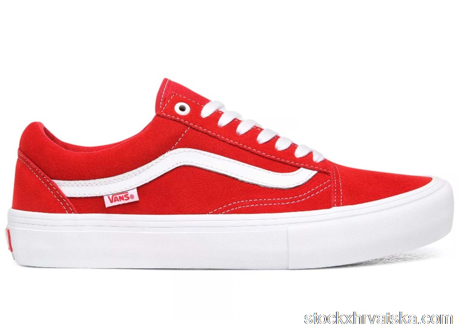 Vans Old Skool Pro Suede Suede Red White VN000ZD4AJL