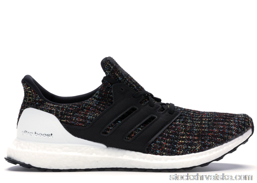 adidas Ultra Boost 4.0 Black Multi-Color White Heel Cage F35232