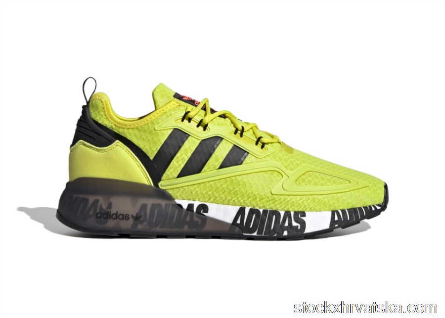 adidas ZX 2K Boost Bold Logo Graphic Acid Yellow FX7031